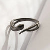 Silver Snake Ring Adjustable Simplicity for Women Girlfriend Jewelry Wedding Gifts - Image 3