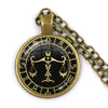 12 Constellation Scorpio Sagittarius Capricorn Aquarius Pendant Antique Bronze Necklace Glass Dome Zodiac Jewelry For Gift - Image 2