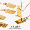 Individuality MessageTarot Necklace Stainless Steel Gold Plated Square Geometric Gold Necklace - Image 1