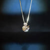 Small Swan Pendant Necklace in Gold Tone Silver Tone and Rose Gold Tone - Image 2
