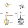 1PC Titanium Belly Button Ring 14G 6/8/10/12mm Internal Thread Cubic Zirconia Belly Piercing Jewelry Navel Piercings Gift - Image 2