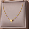 Pendant Necklace with Textured Chain and Multiple Charm Designs - Image 5