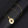 Stainless Steel Necklace For Women Lover's Gold Color Tiny Round Compass Handmade necklace jewelry - Image 4