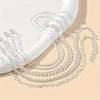 5Pcs Vintage Aesthetics Heart Chain Anklets Creative Airplane Chain Foot Chain Women's Boho Summer Beach Foot Jewelry - Image 3