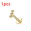 1/10pcs Titanium Beads Labret Piercing Ear Flat Tragus Cartilage Helix Conch Earring Lip Nose Piercing Body Jewelry - Image 8