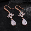 Elegant Marquise Zircon Dangle Earrings For Women Clear Teardrop CZ Crystal Hook Earrings Bridal Wedding Banquet Party Jew - Image 5