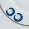Korean Frosted Acrylic C-Shape Hoop Earrings for Women Resin Geometric Candy Color Circle Earrings Jewelry Gifts - Image 11