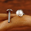 Titanium 16G White Pearl Stud Earring Tragus Helix Cartilage Conch Earring Nose Stud Labret Ring Piercing - Image 15