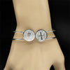 Saint Benedict Cspb Medal Bracelet for Women Men Stainless Steel Gold Silver Color Round Double Line Bangle Jewelry - Image 5