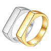 4MM cast, simple and versatile temperament small strip smooth stainless steel ring - Image 1