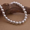 Silver Ball Bracelets For Women Round Beads Adjustable Charm Bracelet Party Wedding Jewelry Gifts - Image 6