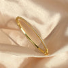 Simple Micro-inlaid Zirconia Thin Bangle for Women Design Shiny Zircon Bracelets Jewelry Gift - Image 2