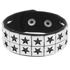 European and American Punk Street Photography Nightclub Pentagram Square Rivet Bracelet Couple PU Leather Bangle - Image 2