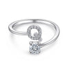 Silver Initial Rings for Women Girls, Adjustable Initial Rings Cubic Zirconia Stackable Alphabet Letter Rings Gift - Image 13
