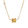 Zircon Bubble 26 Letters Necklace Stacked Jewelry Gold Plated Stainless Steel For Women Charm - Image 8