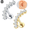 1/5PCS Titanium Zircon Labret Lip Ring Internally Thread Ear Tragus Cartilage Helix Daith Lobe Piercing Earrings Stud for Women - Image 27