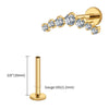 Titanium 16G CZ Cluster Climber Stud Earring Labret Helix Tragus Cartilage Stud Flatback Piercing - Image 19