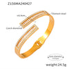 eye-catcher Carving Design Stainless Steel Bangle For Women Bracelet Charm Jewelry Wedding Banquet Gift - Image 6