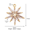 Cute Colourful Star Snowflake Sun FLowers Gold Charm Pendant, Cubic Zirconia CZ Paved,Jewelry Necklace Accessories - Image 27