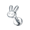 16G 316L Stainless Steel Labret Stud with Decorative Screw-Fit Top for Cartilage Piercings - Image 14