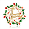 Christmas Brooch Pin Deer Rabbit Bow Pine Cone Wreath Bell Design Accessory for Men And Women Holiday Gift - Image 18