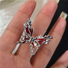 Goth Punk Retro Red Crystal Love Heart Cross Geometry Irregular Open Ring Set Y2K Halloween Accessories For Women Kpop Jewelry - Image 12