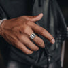 Stainless Steel Cross Rings For Men Silver Color Crack Zircon Rings Cross Signet Chunky Dainty Jewelry For Man - Image 2