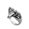Men's Rock Style Vertical Middle Finger Pattern Ring Jewelry for -forward Individuals - Image 2