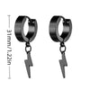 Rock Punk Stainless Steel Black Dangle Pendant Punk Minimalist Hanging Woman's Drop Earring for Man Piercing Ear Jewelry - Image 25