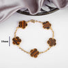 7 colors classic simple five-leaf flower pendant necklace stones clover Choker Chain for women party daily wear jewelry - Image 10