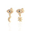 Crmya Cute Cubic Zirconia CZ Gold Silver Plated Hoop Drop Earrings For Women Dangle Earring Jewelry - Image 35