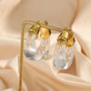 Favourite Color Summer Vocation Chunky Acrylic Resin Hoop Earrings For Woman Stainless Steel Jewelry - Image 4