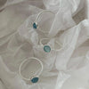 Silver Rings For Women Geometric Jewelry Finger Adjustable Simple BLue Stone CZ Ring For Party Birthday Gift - Image 3