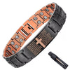 Mens Magnetic Bracelets, Cross Copper Plating Bracelet with Double-Row Strength Magnets for Men Husband Dad Christmas Gifts - Image 11