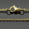 Plated Gold Necklace Stainless Steel 1 mm 10''-36'' Inches Women Jewelry Link Rolo Chain Necklace - Image 1