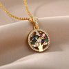 Tree of Life Pendant Necklace with Stainless Steel Chain - Image 2