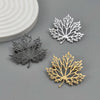 Creative maple leaf texture stainless steel brooch, and men's suit accessories, lapel pins, husband gifts - Image 7