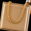 316L Stainless Steel Wheat Chain Necklace Metal Texture Plated Neck Chain Jewelry Gift - Image 11