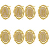 Enamel A-Z 26 Initial Letter Stud Earrings for Women Vintage Gold Plated Hollow Alphabet Oval Earrings Charm Jewelry - Image 1