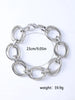 Stainless Steel Oval Links Chain Bracelets for Women Girls, Dainty Simple Minimalist Metal Links Wristband - Image 2