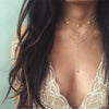 Stainless Steel Thin Chain Necklace Crystal Pendant Necklace For Women Y Shape Rhinestone Choker Necklaces Wedding Jewelry - Image 5