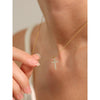 Cubic Zirconia Cross Pendant Necklace in Stainless Steel - Image 4