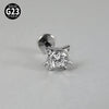 1PC Titanium Zirconia Cute Cat Rook Helix Stud Tragus Cartilage Earrings Animal Lobe Labret Lip Piercing Jewelry 16G - Image 12