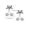 Dangle Cat Earrings with Layered Kitten Charms - Image 5