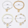 4Pcs Butterfly Beaded Bracelet Set For Women Pink Acrylic Beads Elastic Chain Bangle Female Bohemian Party Jewelry Gift - Image 10