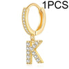 A-Z Letters Initial Pendant Earrings Hoop Earrings Men Golden Color Jewelry Earring Alphabet Name Earrings Women 1pcs - Image 20