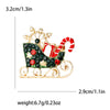 Christmas Enamel Sleigh Car Brooches for Women Unisex Rhinestone Deer Pins Banquet Party Backpack Gifts Jewelry Accessories - Image 6
