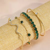 Five-Piece Resin Bead Bracelet Set with Round Charms and Elastic Bands - Image 62