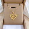 Classic Gold Color Stainless Steel Necklace For Women Shiny Zircon Geometric Heart Pendant Necklaces Jewelry Gift - Image 11