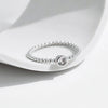 Bezel Setting Ring Silver Beads Stackable Finger Rings For Women Lab Diamond Jewelry - Image 5